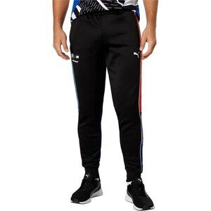 Puma BMW M Motorsport MT7 Black Track Pants Blue & Red Side Stripes, Sz XXL NWT